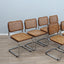 Set of 6 Cesca style chairs, 1970s Italian cantilever dining chairs, Marcel Breuer Gavina style chrome chairs
