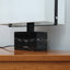 Late 1970s Lamperti table lamp with black Marquina marble base & metal mesh shade. Lampada da tavolo Lamperti marmo nero Marquinia anni 70.