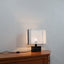 Late 1970s Lamperti table lamp with black Marquina marble base & metal mesh shade. Lampada da tavolo Lamperti marmo nero Marquinia anni 70.