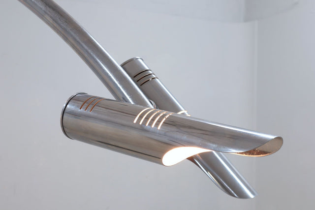 Vintage chrome arc floor lamp REGGIANI 1970s