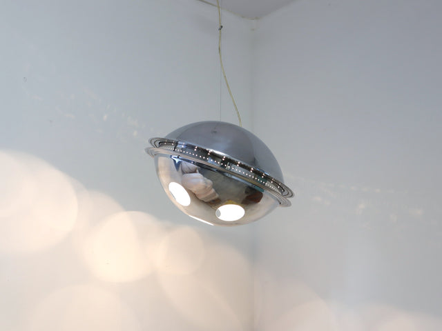 Vintage UFO lamp chandelier 70er Jahre Space Age Kronleuchter lustre années 70 AZ Pavia Vog