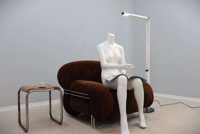 Vintage comfy armchair G. Faleschini design 1970s