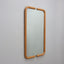 Vintage curved ash wood mirror 1970s