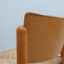 Vintage wooden dining chairs with straw seat 1970s