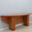Vintage elliptical design folding console 1980s