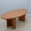 Vintage elliptical design folding console 1980s