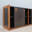 Vintage postmodern laminate and wood sideboard 1970s