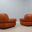 Sapporo cognac leather armchairs by GIRGI 1970s