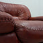 Vintage brown leather armchairs MOBIL GIRGI 1970s