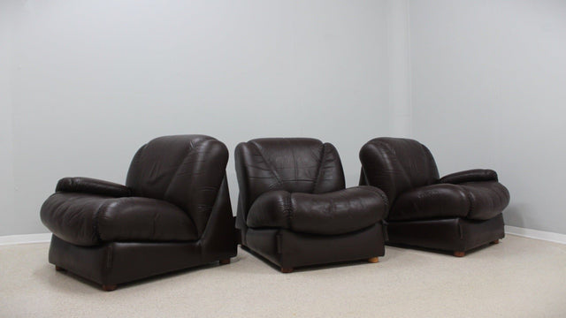 Vintage modular leather sofa 1970s
