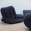 Claudio Vagnoni Pagru modular sofa for 1P. 1970s Italian space age sectional couch. Divano componibile design. Canapé modulaire vintage bleu.