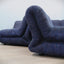Claudio Vagnoni Pagru modular sofa for 1P. 1970s Italian space age sectional couch. Divano componibile design. Canapé modulaire vintage bleu.