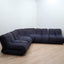 Claudio Vagnoni Pagru modular sofa for 1P. 1970s Italian space age sectional couch. Divano componibile design. Canapé modulaire vintage bleu.