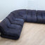 Claudio Vagnoni Pagru modular sofa for 1P. 1970s Italian space age sectional couch. Divano componibile design. Canapé modulaire vintage bleu.