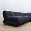 Claudio Vagnoni Pagru modular sofa for 1P. 1970s Italian space age sectional couch. Divano componibile design. Canapé modulaire vintage bleu.