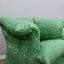 Postmodern armchair, Naj Oleari, 80s vintage italienisches Design, gesteppter Stoff CINI BOERI Fauteuil tissu matelassé