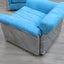 Larissa armchairs by Vittorio Introini for Saporiti in chrome & sky blue. Poltrone design anni 70, 70er Sessel, fauteuils vintage space age.