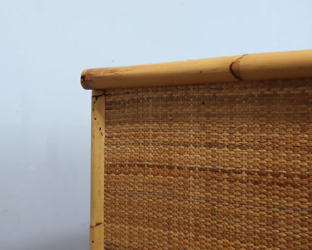 Dal Vera rattan wardrobe for unique bedrooms. Armadio vintage in bamboo e legno massello. Armoire en rotin tressé. Vintage Bambus Schrank.