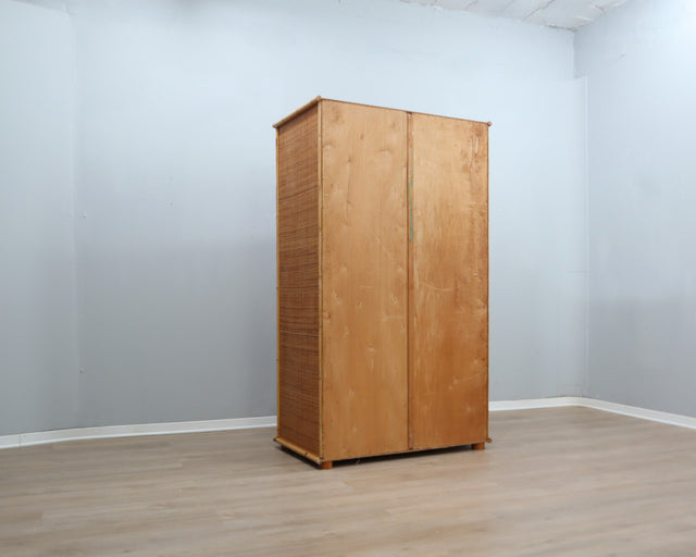 1970s Dal Vera rattan wardrobe / Armadio vintage in bamboo / Armoire en rotin italienne / Vintage Bambus Kleiderschrank