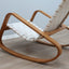 Crassevig dondolo, vintage rocking chair, mid-century modern, Italian design, space age armchair, chêne courbé, Schaukelstuhl Holz.