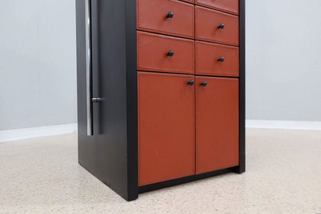 Vintage roller shutter cabinet Giorgetti 1980s