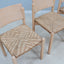 Vintage rustic dining chairs with straw seat 1970s