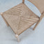 Vintage rustic dining chairs with straw seat 1970s