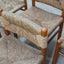 Set of 8 French late 1960s Perriand-style chairs: authentic rustic chic in wood & straw. Autentiche sedie rustiche chics, Modernist Stühle, sillas años 60.