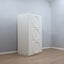Space Age Wardrobe by F.lli Proserpio Armadio vintage Space Age Kleiderschrank Garde-robe F.lli Proserpio Carved wood circular pattern.