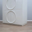 Space Age Wardrobe by F.lli Proserpio Armadio vintage Space Age Kleiderschrank Garde-robe F.lli Proserpio Carved wood circular pattern.