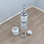 1970s Tronconi Murano glass totem floor lamp with chrome discs. Lampadaire totem verre Murano Tronconi 70s. Tronconi Muranoglas Stehleuchte 1970er.   