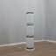 1970s Tronconi Murano glass totem floor lamp with chrome discs. Lampadaire totem verre Murano Tronconi 70s. Tronconi Muranoglas Stehleuchte 1970er.   