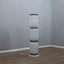 1970s Tronconi Murano glass totem floor lamp with chrome discs. Lampadaire totem verre Murano Tronconi 70s. Tronconi Muranoglas Stehleuchte 1970er.   