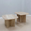Vintage travertine marble side tables 1970s