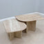 Vintage travertine marble side tables 1970s