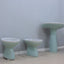 Vintage bathroom sanitary set made by Vitruvit 1970s
