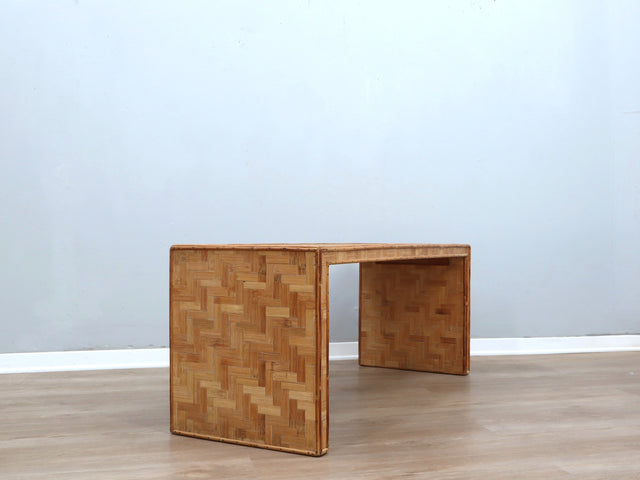 Vivai del Sud Anni '70 Bamboo & Rattan Bench bambou rotin banc Italian Minimalist Design