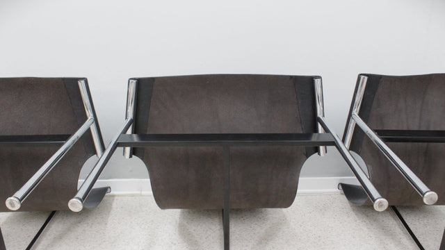 W. Katavolos T Chairs ICF 1980s, set of 4