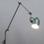 1960s unique upcycled industrial lamp. Articulated green hammertone light. Vintage verstellbare Stehlampe. Lampe d'atelier réglable. Luce officina.
