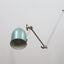 1960s unique upcycled industrial lamp. Articulated green hammertone light. Vintage verstellbare Stehlampe. Lampe d'atelier réglable. Luce officina.