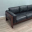 Afra & Tobia Scarpa "Bastiano" 3-seater sofa for Gavina 1960s black Leather