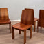 Set of 4 Italian 1970s bentwood high-back chairs Scarpa style