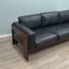 Afra & Tobia Scarpa "Bastiano" 3-seater sofa for Gavina 1960s black Leather