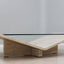 Travertine geometric coffee table 1970s