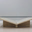 Travertine geometric coffee table 1970s