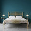 Vintage golden Lit en laiton brass bed FRIGERIO 1970s Messingbett des années 70