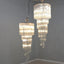 Venini 4 spiral triedri glass chandelier Venini 1980s