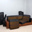 Vintage 3-seater leather sofà FRIGERIO 1970s