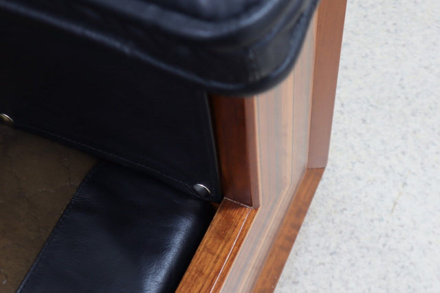 Vintage 3-seater leather sofà FRIGERIO 1970s