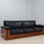 Vintage 3-seater leather sofà FRIGERIO 1970s